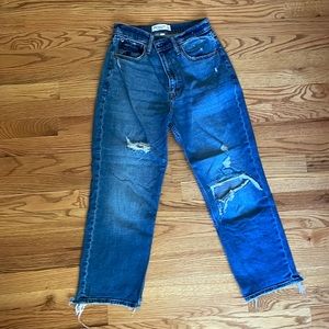 Abercrombie Curve Love ultra high rise ankle straight